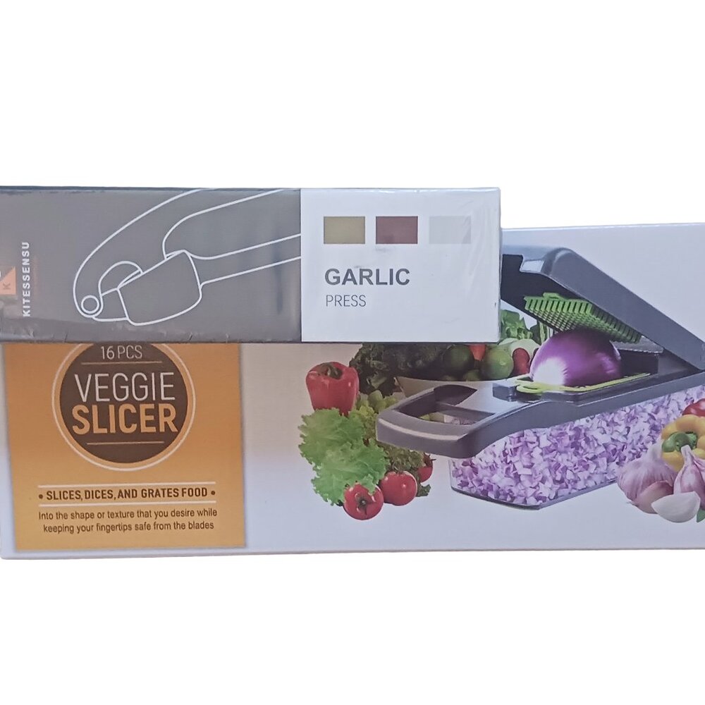 16-Piece Veggie Slicer & Garlic Press (BUY NOW)